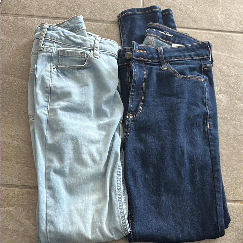 Women's Blue and Light Blue Jeans